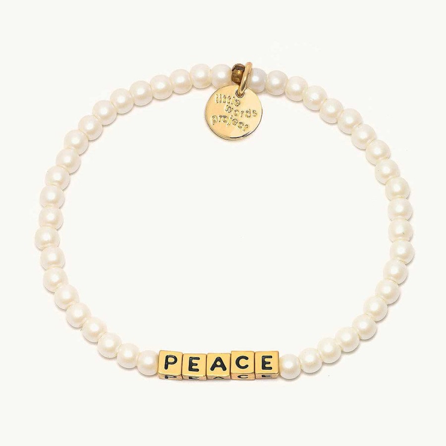 Jewelry Little Words Project | Little Words Project Gold Letters Peace Bracelet