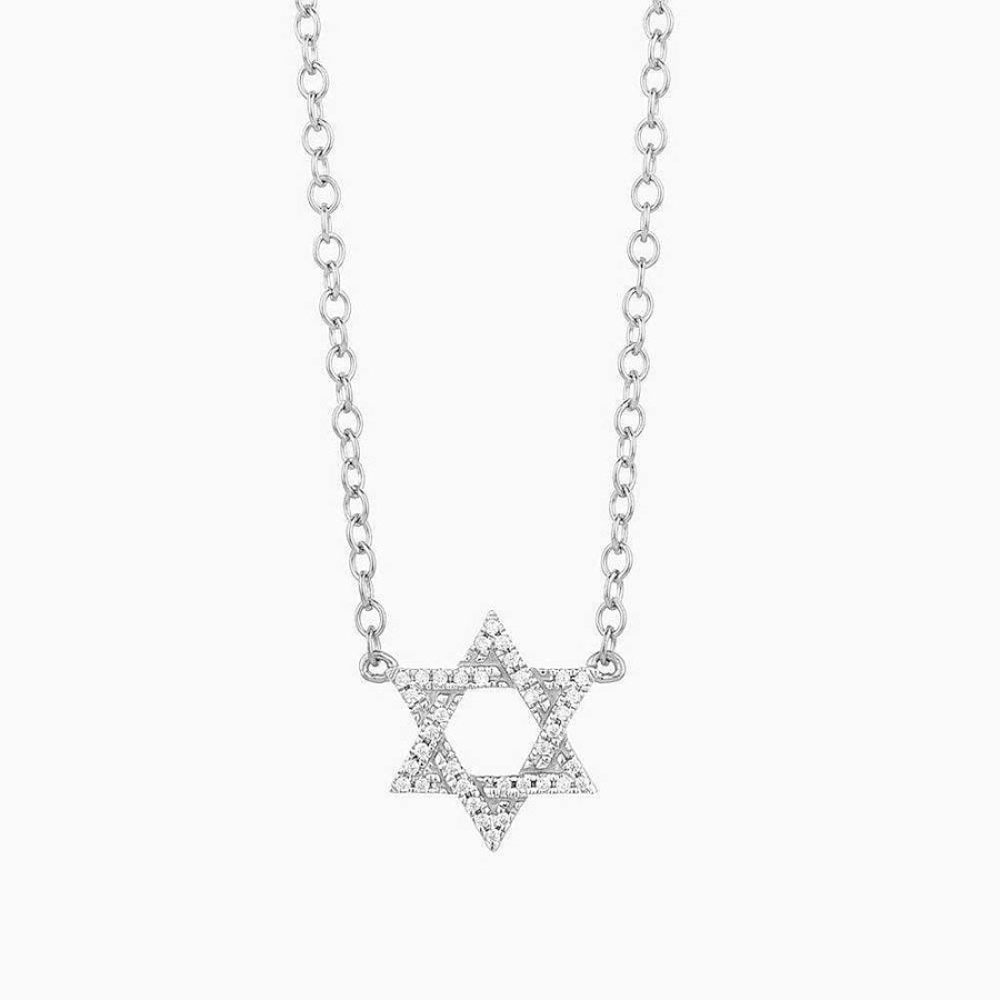 Jewelry Ella Stein | Star Of David Pave Diamond Necklace