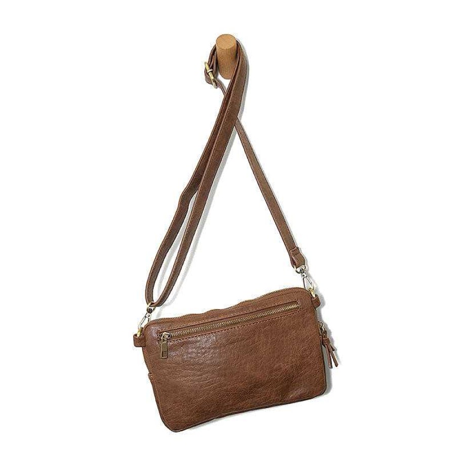 Accessories Joy Susan | Kendra Cargo Pocket Sling Crossbody Bag - Saddle