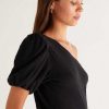 Apparel Z Supply | Penelope One Shoulder Top In Black