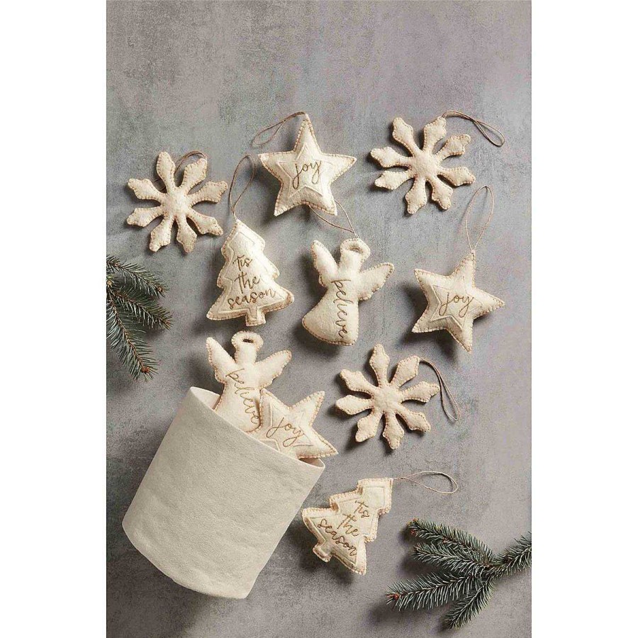 Home & Gifts Mudpie | Gold Felt Ornaments