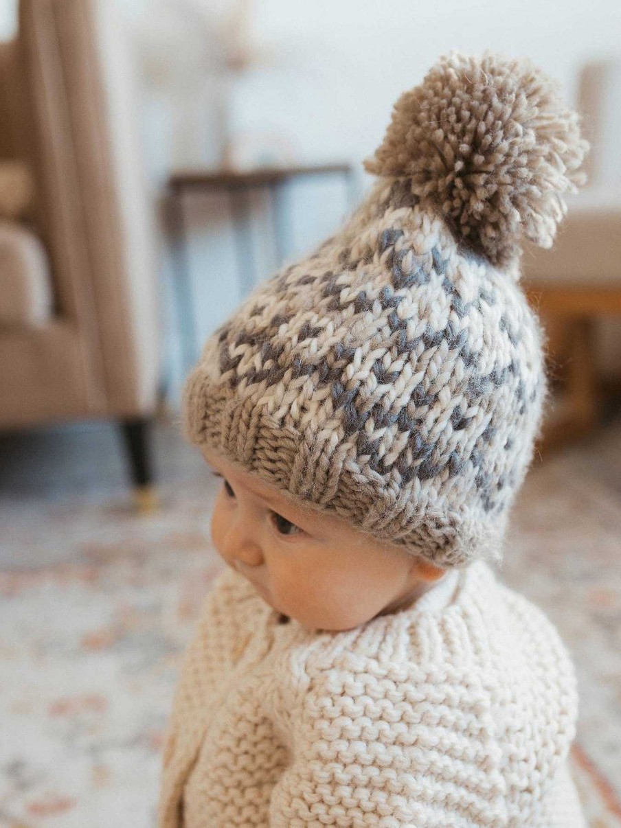 Home & Gifts Huggalugs | Baby Fairisle Pebble Beanie Hat