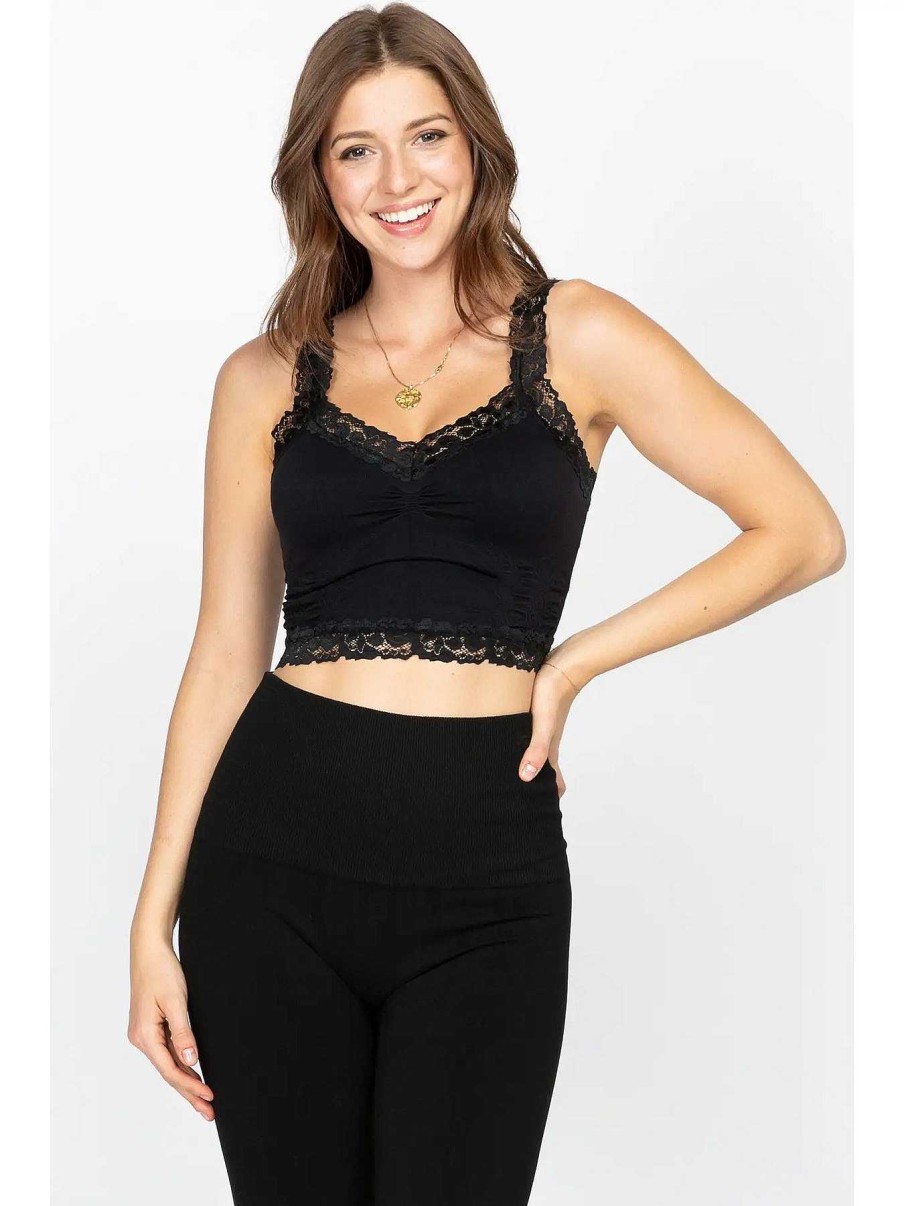 Apparel M. Rena | Seamless Lace Cropped Bralette