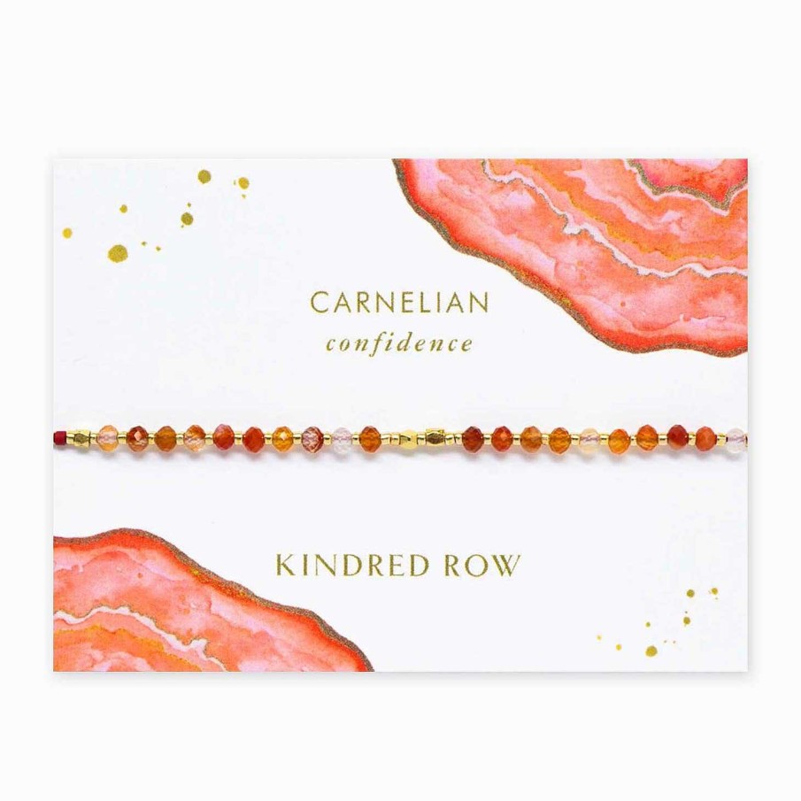 Jewelry Kindred Row | Healing Gemstone Bracelet - Carnelian For Confidence