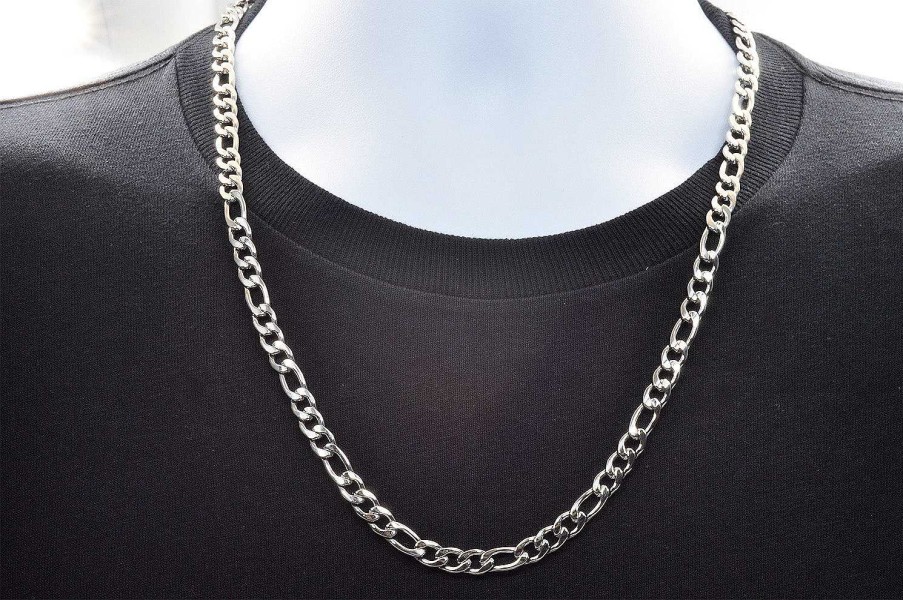 Jewelry Black Jack Jewelry | Stainless Steel Figaro Link Chain Necklace