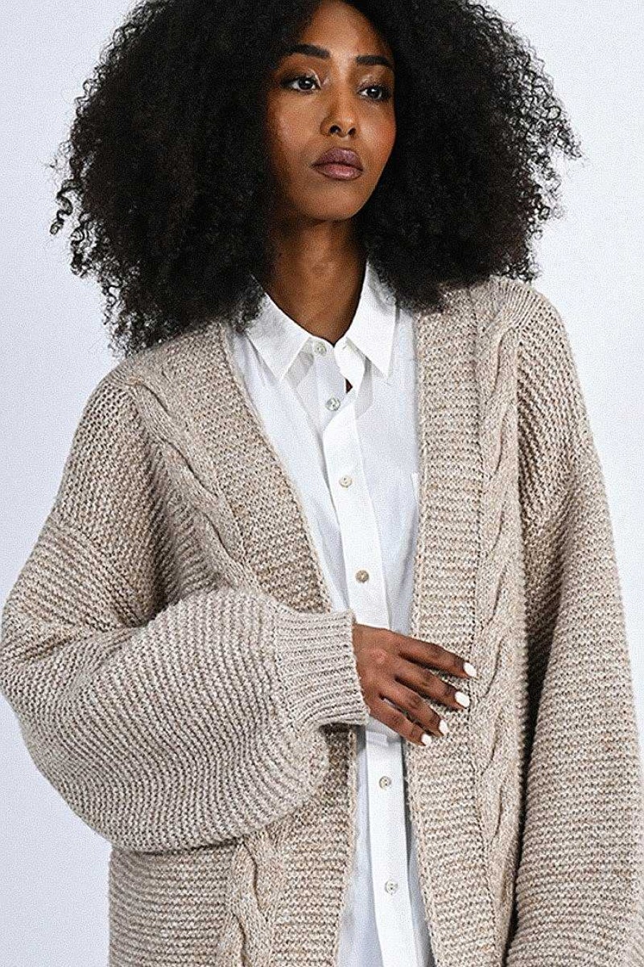 Apparel Molly Bracken | Iconic Cable Knit Cardigan