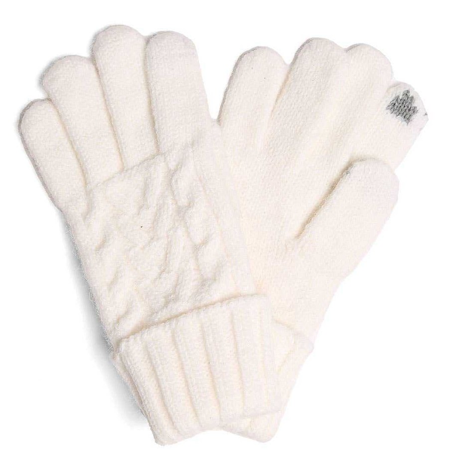 Accessories Wona Trading | Cable Knit Smart Touch Gloves