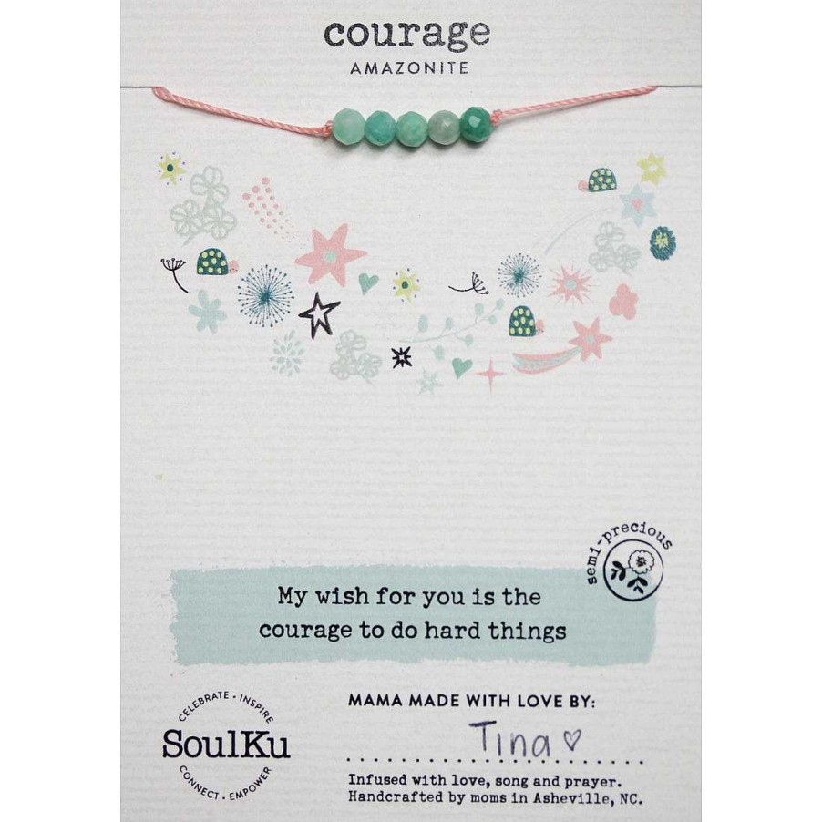 Home & Gifts Soulku | Amazonite Little Wishes Kids Necklace For Courage