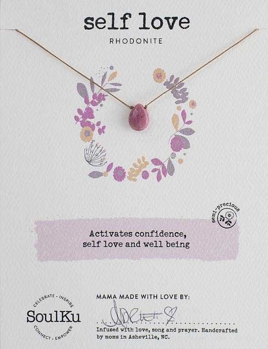 Jewelry Soulku | Soulku Rhodonite Necklace For Self Love