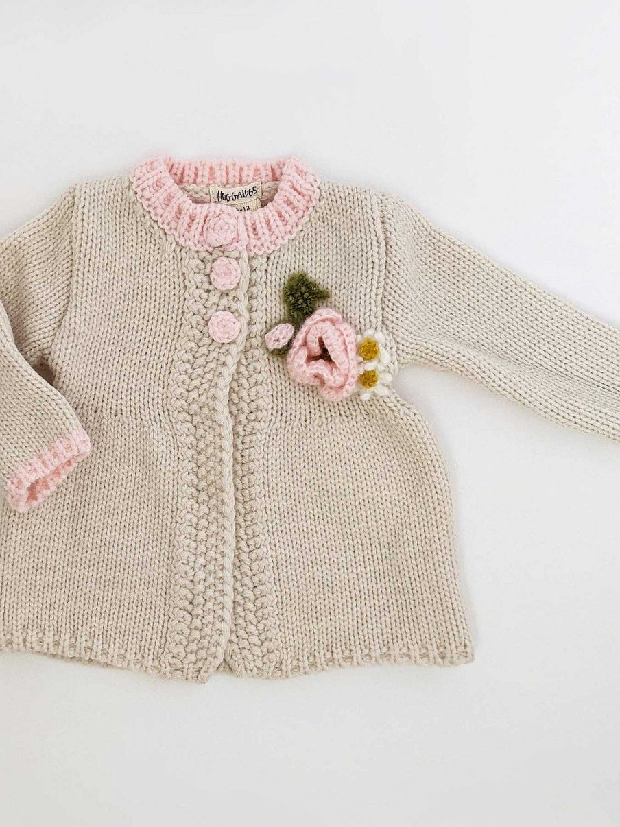 Home & Gifts Huggalugs | Baby Poppy Hand Knit Sweater