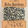 Accessories Natural Life | Black Cream Floral Print Boho Bandeau