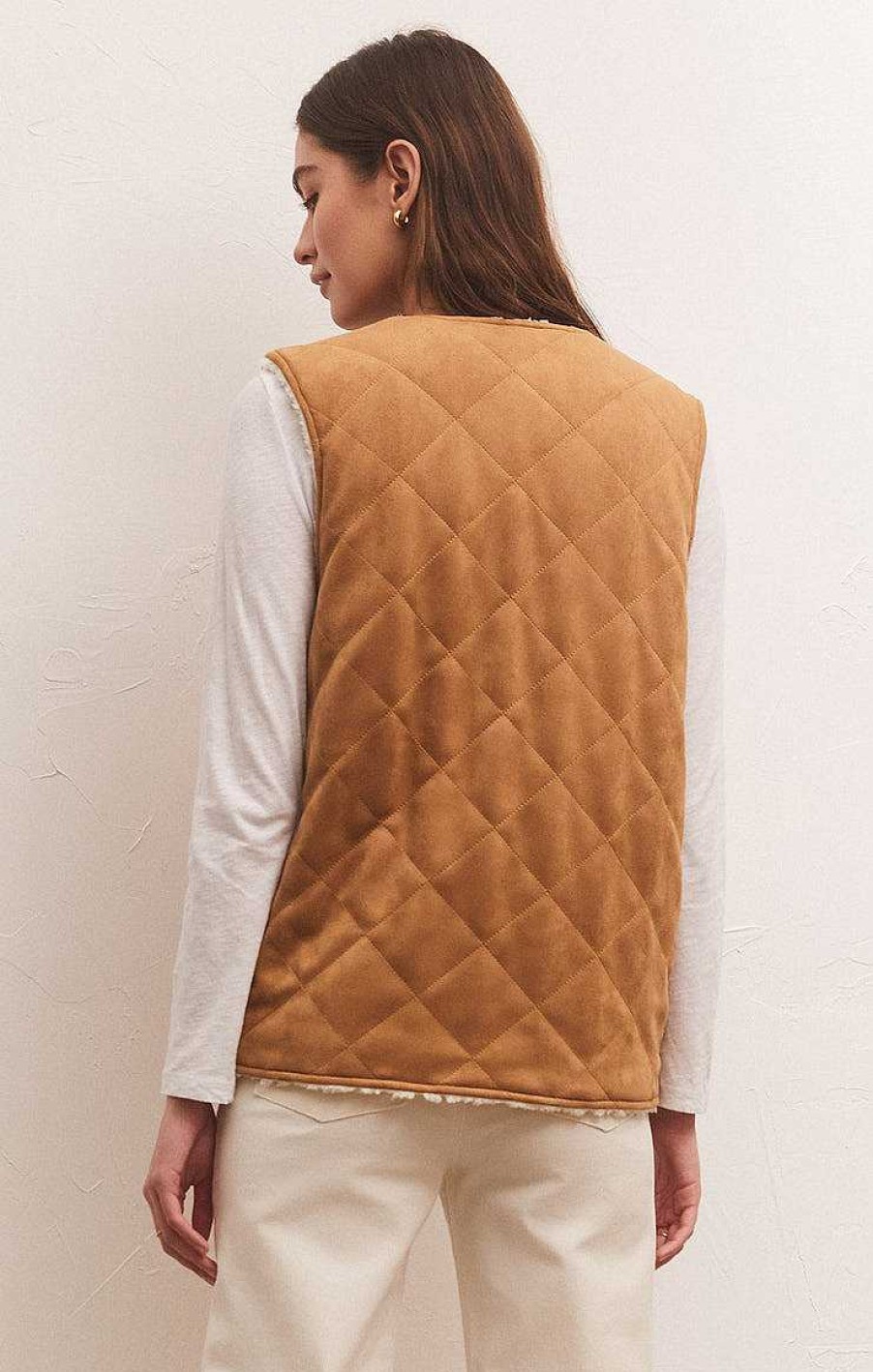 Apparel Z Supply | Cosmos Reversible Vest In Camel Brown