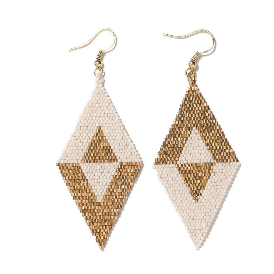 Jewelry Ink + Alloy | Frida Flipped Gold Triangle Earrings