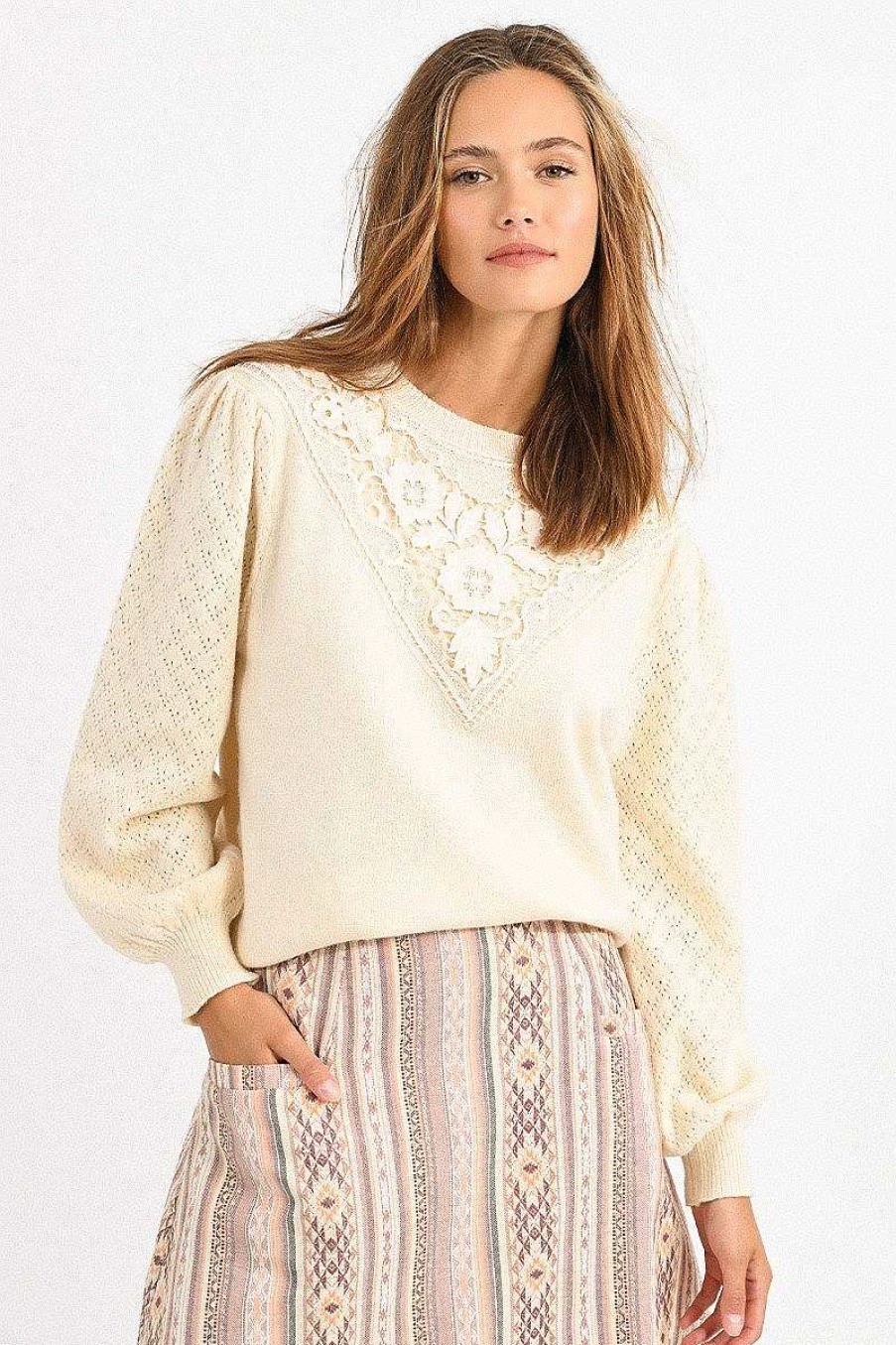 Apparel Molly Bracken | Flora Pointelle Sweater