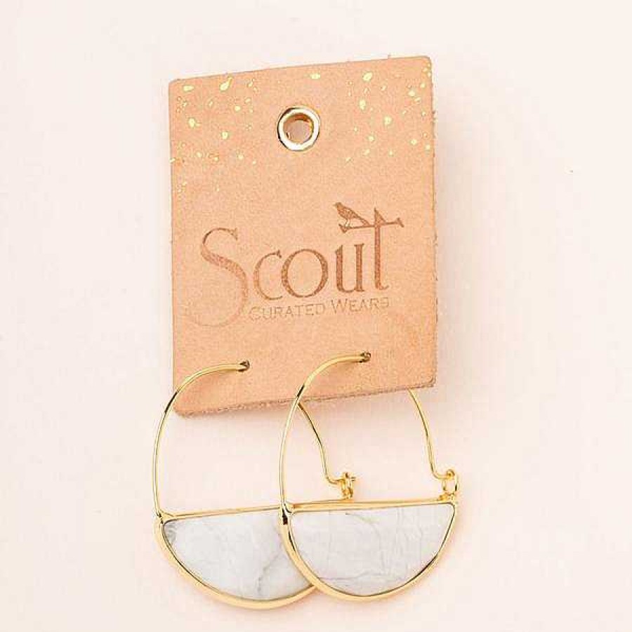 Jewelry Scout Curated Wears | Scout Curated Wears Stone Prism Hoop - Black Spinel/Gold