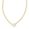 Jewelry Kendra Scott | Cailin Gold Pendant Necklace In White Crystal