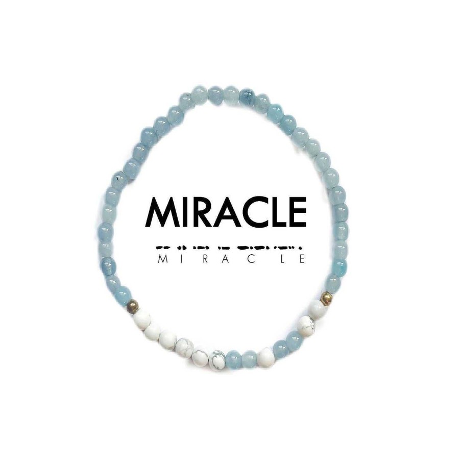 Jewelry Ethic Goods | Miracle Morse Code Bracelet Blue Sponge Quartz & Cloudy Glass