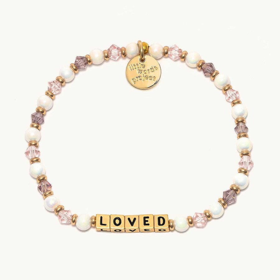 Jewelry Little Words Project | Little Words Project Gold Letters Loved Bracelet