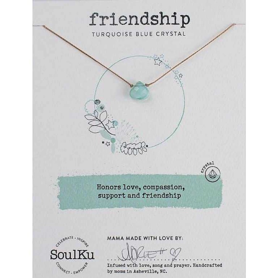 Jewelry Soulku | Soulku Turquoise Crystal Necklace For Friendship