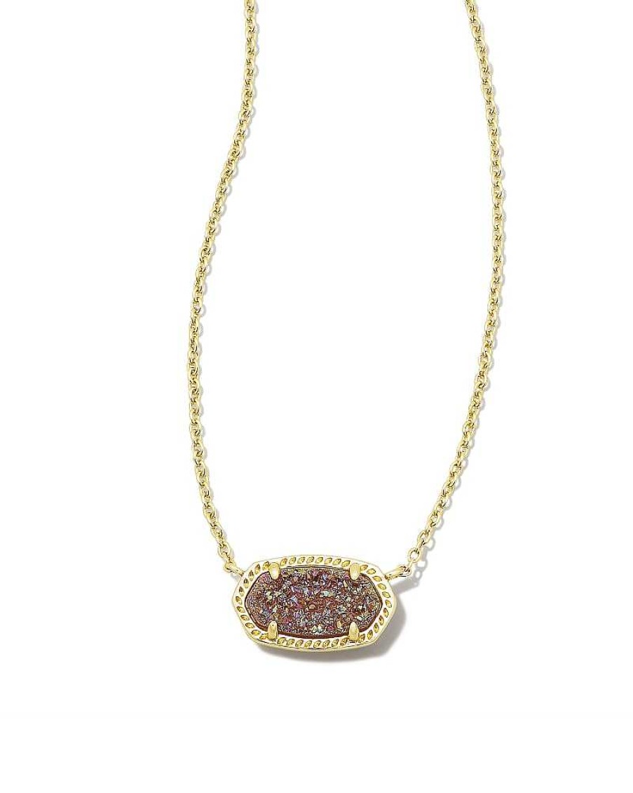 Jewelry Kendra Scott | Elisa Gold Spice Drusy Necklace