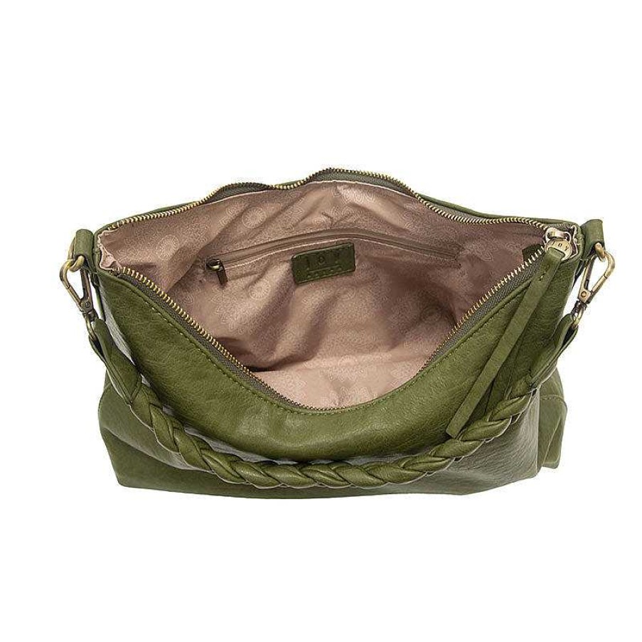 Accessories Joy Susan | Selene Slouchy Hobo Bag - Moss