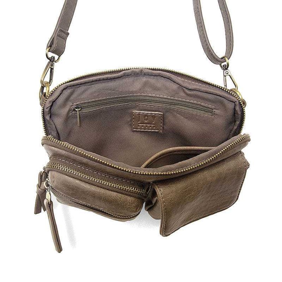 Accessories Joy Susan | Kendra Cargo Pocket Sling Crossbody Bag - Taupe