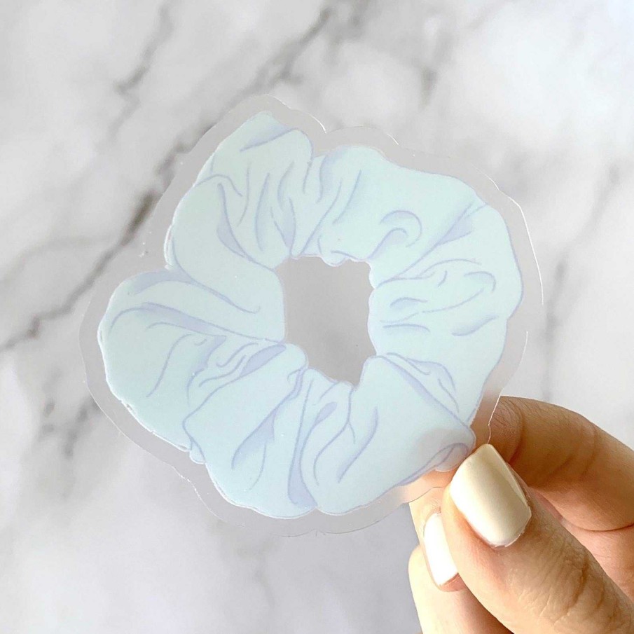 Accessories Elyse Breanne Designs | Clear Blue Scrunchie Sticker