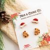 Jewelry Happy Cutter Co | Handcrafted Santa'S Milk & Cookies Stud Set