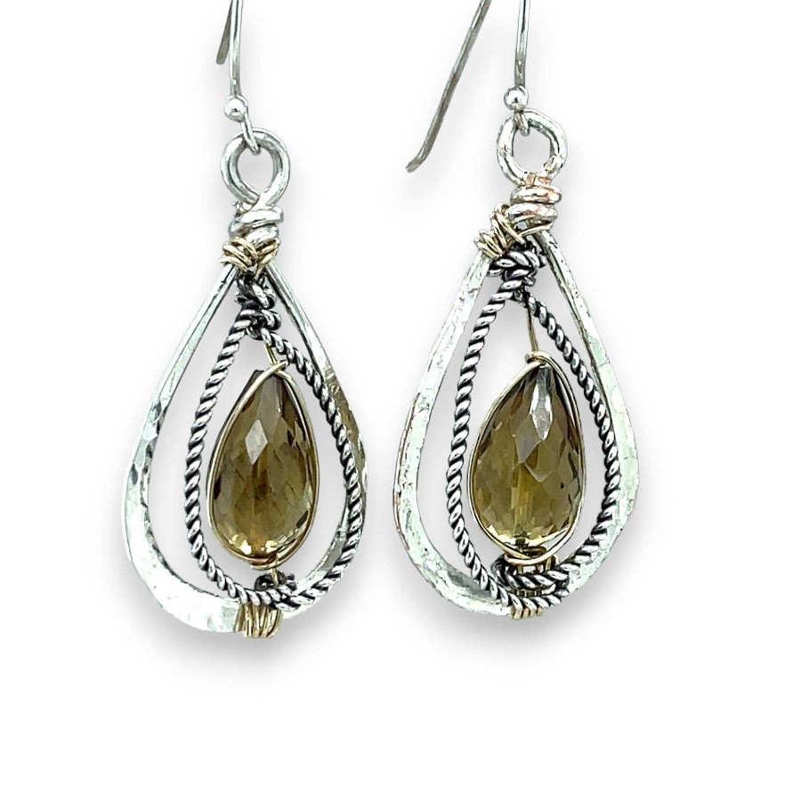 Jewelry Art By Any Means | Handcrafted Whiskey Quartz Earrings