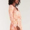 Apparel Z Supply | Montecito Floral Dress In Sunkist Coral