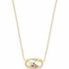 Jewelry Kendra Scott | Elisa Gold Pendant Necklace In Dichroic Glass