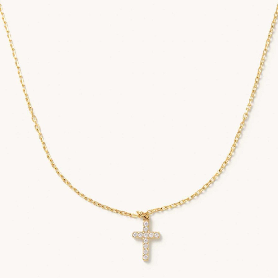 Jewelry Nikki Smith Designs | Crystal Cross Waterproof Necklace