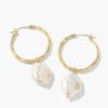 Jewelry Spartina 449 | Pearl Drop Hoop Earrings