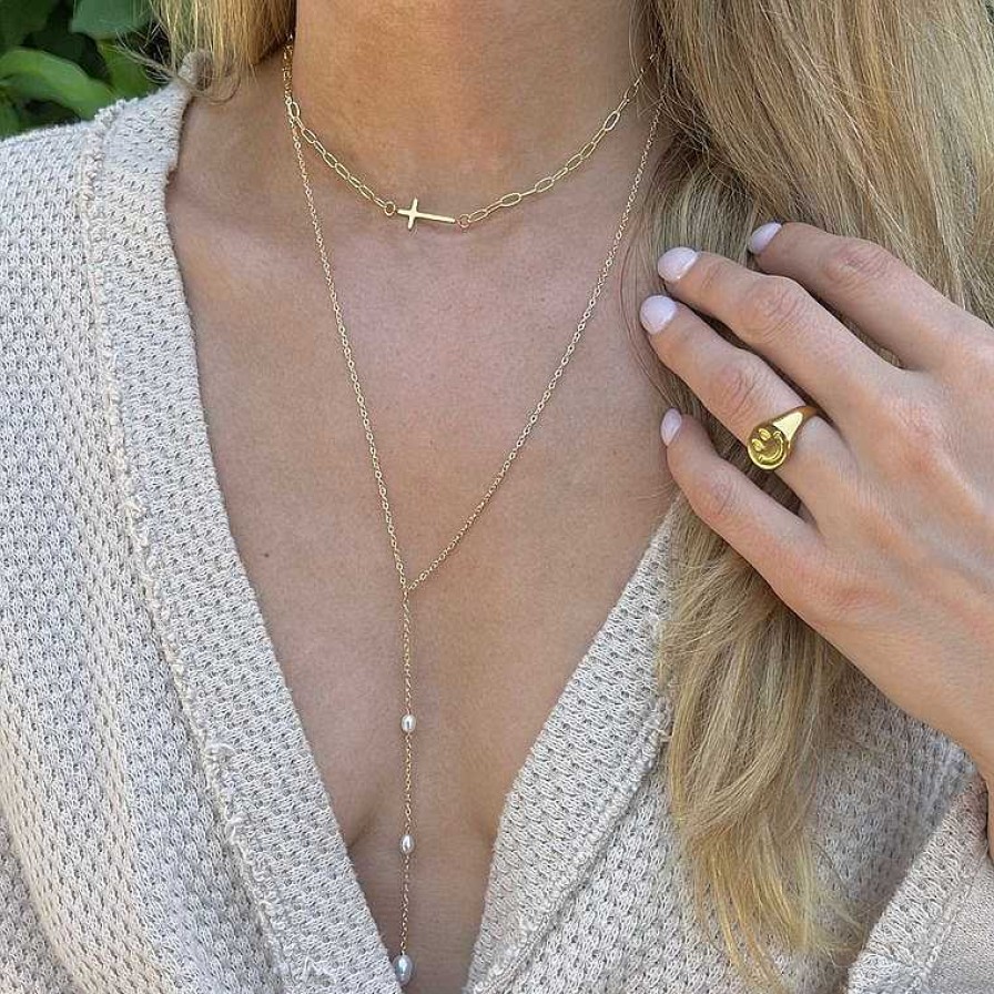 Jewelry Nikki Smith Designs | Pearl Drop Lariat