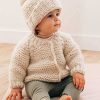 Home & Gifts Huggalugs | Baby Garter Stitch Sweater - Natural