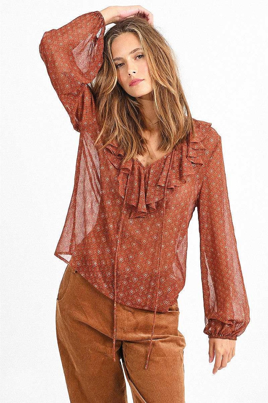 Apparel Molly Bracken | Cinnamon Voile Blouse