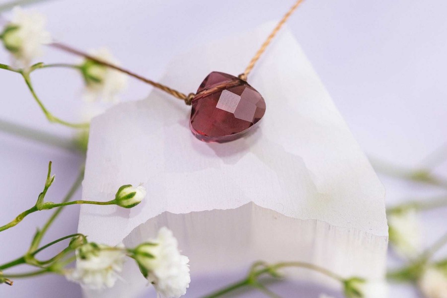 Jewelry Soulku | Soulku Plum Crystal Necklace For You Are Loved