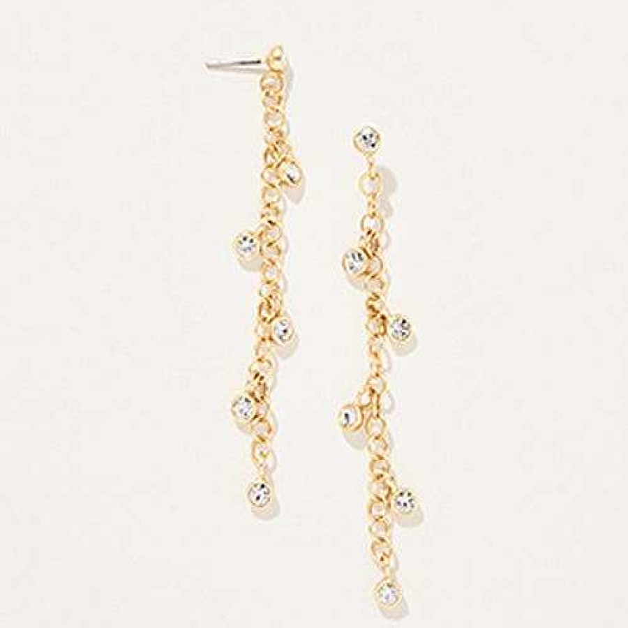 Jewelry Spartina 449 | Crystal Swinging Chain Earrings