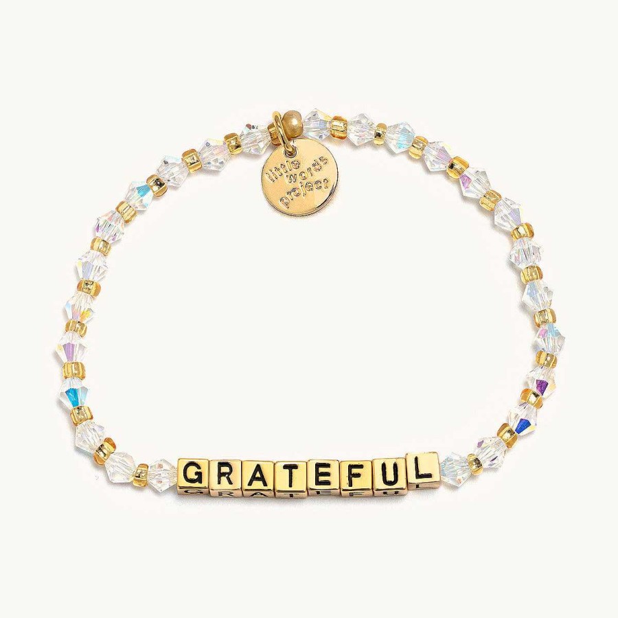 Jewelry Little Words Project | Little Words Project Gold Letters Grateful Bracelet