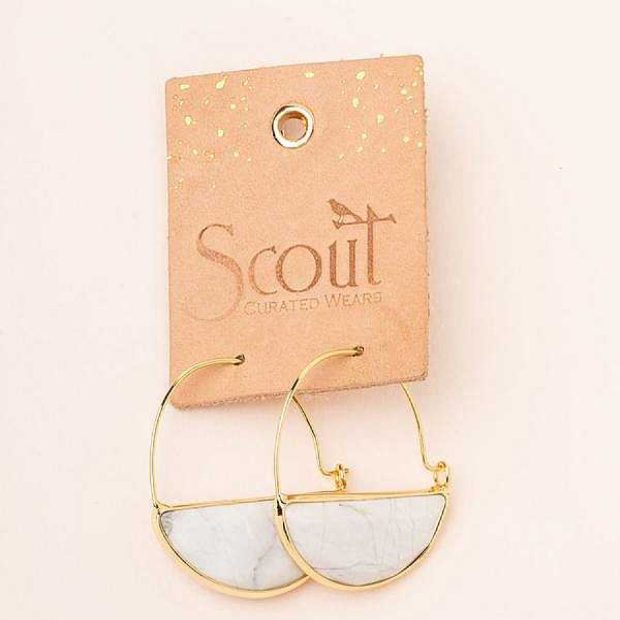 Jewelry Scout Curated Wears | Scout Curated Wears Stone Prism Hoop - Amethyst/Silver