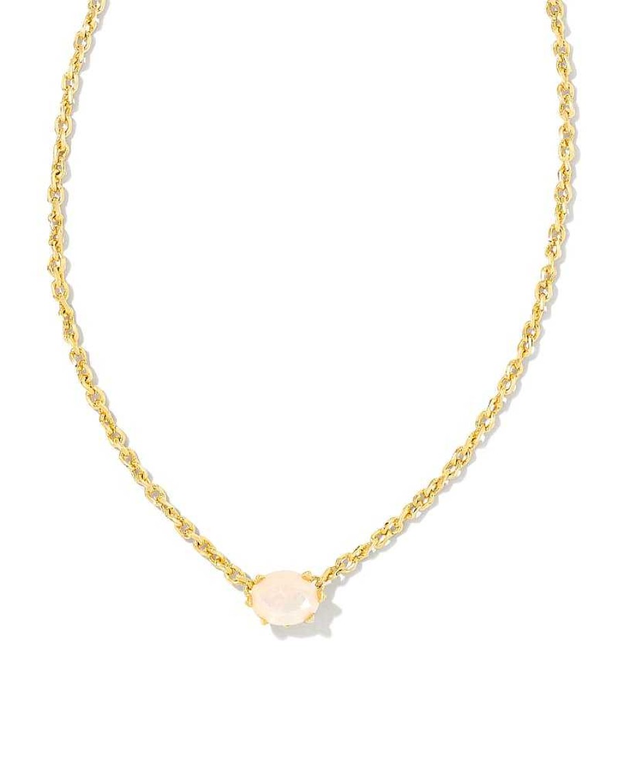 Jewelry Kendra Scott | Cailin Gold Pendant Necklace In Champagne Opal Crystal