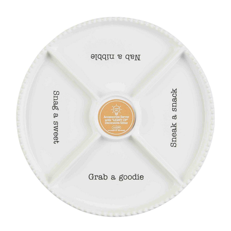 Home & Gifts Mudpie | Divided Snack Serving Platter