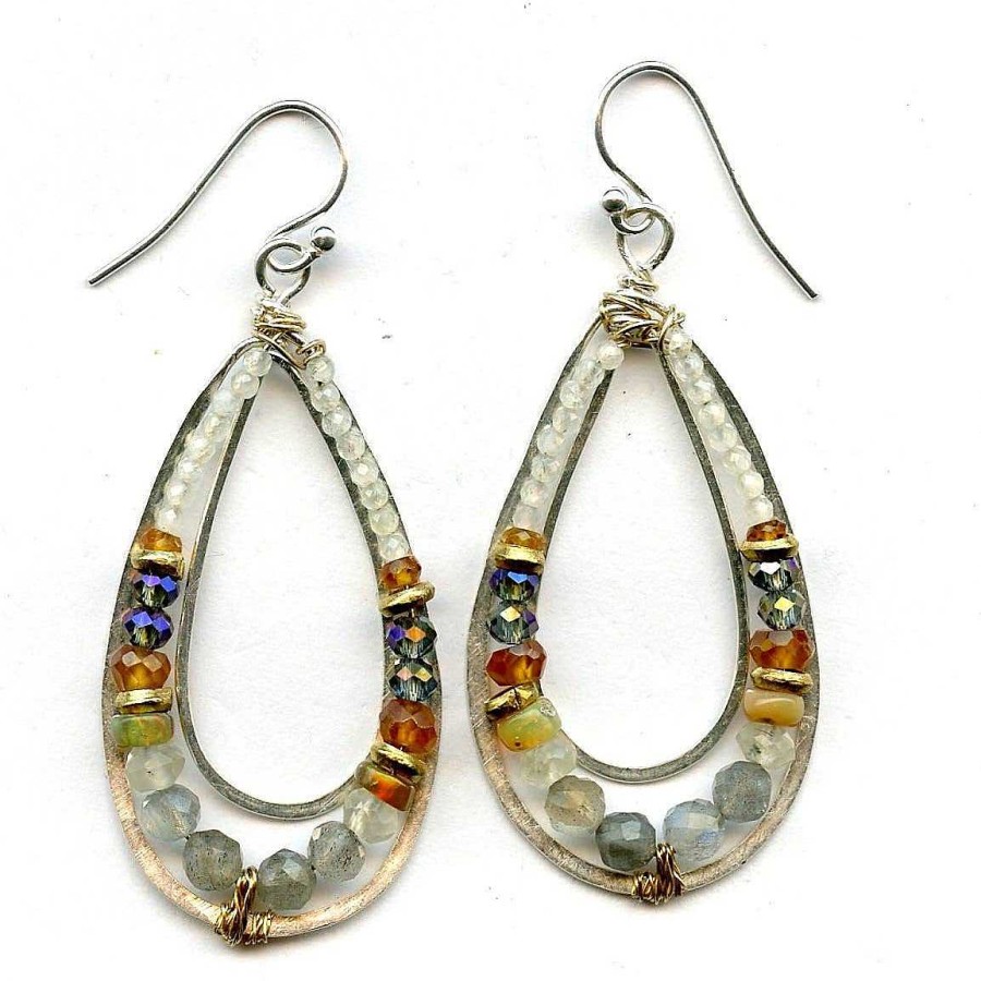 Jewelry Art By Any Means | Handcrafted Sun Ray Hoop Earrings