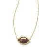 Jewelry Kendra Scott | Kendra Scott Football Necklace In Orange Goldstone