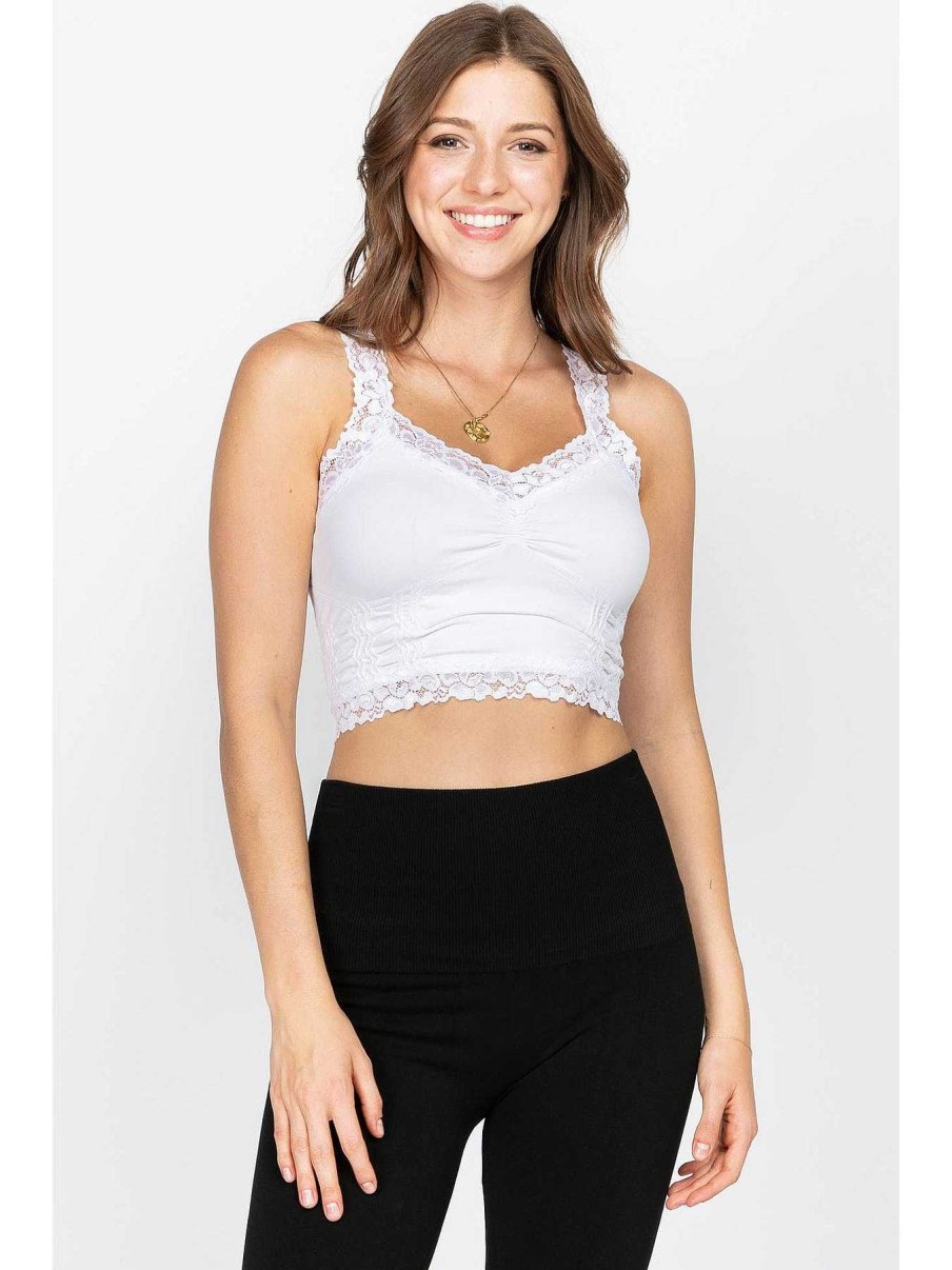 Apparel M. Rena | Seamless Lace Cropped Bralette