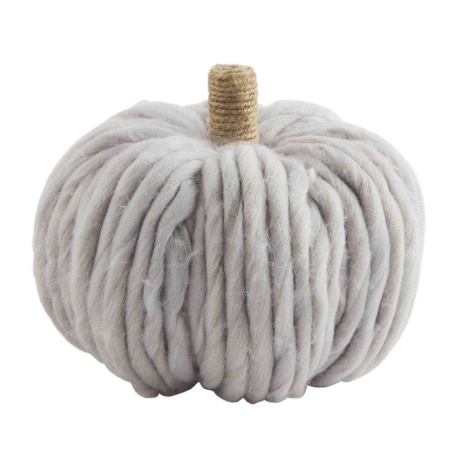 Home & Gifts Mudpie | Gray Chunky Pumpkin Sitter