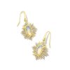 Jewelry Kendra Scott | Grayson Gold Sunburst Earrings In Iridescent Opalite Illusion