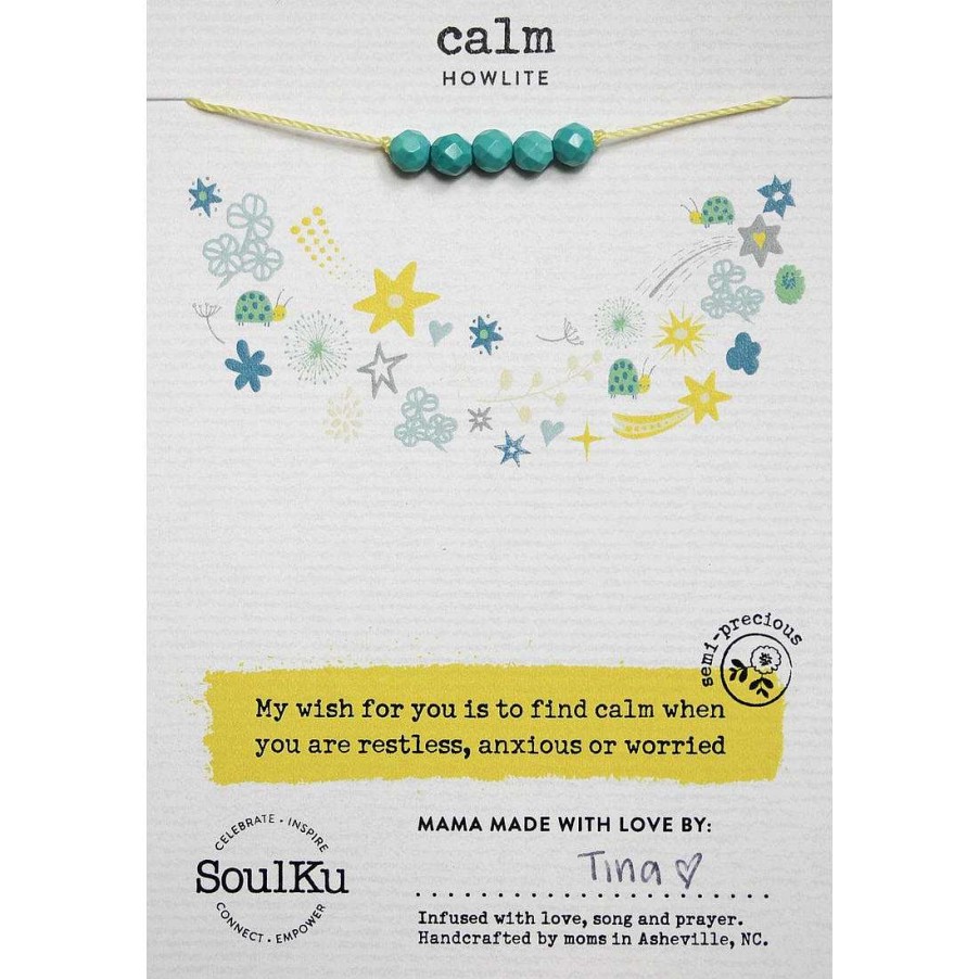 Home & Gifts Soulku | Howlite Little Wishes Necklace For Calm16