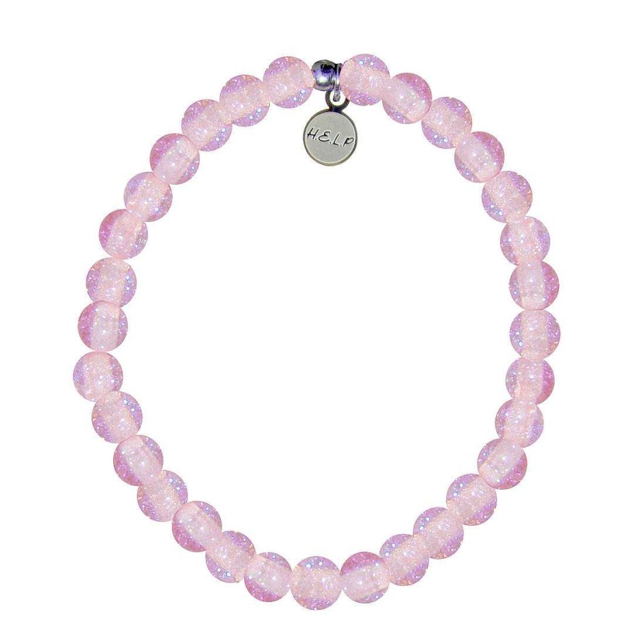 Jewelry T. Jazelle | Daydreamer Stacker With Pink Glass Shimmer