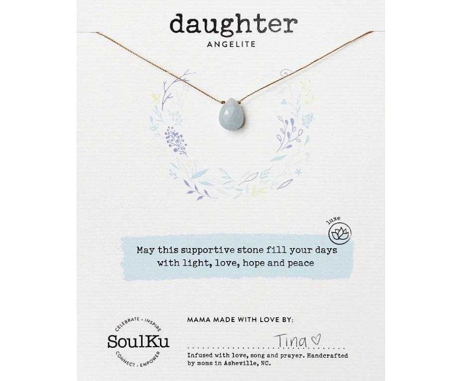 Jewelry Soulku | Soulku Angelite Necklace For Daughter